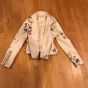 White leather jacket